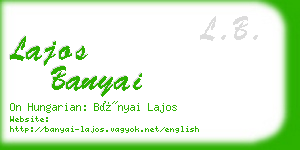 lajos banyai business card